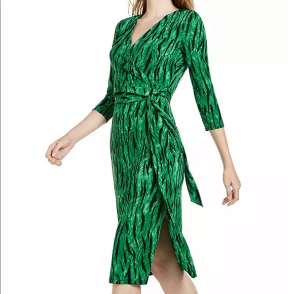 INC Side-Tie Faux-Wrap Dress, Created for Macy's - Picture 1 of 6